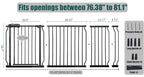 76.3-81 Inch Extra Wide Baby Gate, Pressure Mounted No Drill, Extra Wide Safety - Image 2