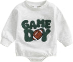 VISGOGO Newborn Infant Baby Boy Girls Oversized Romper Little Dude Sweater by VISGOGO