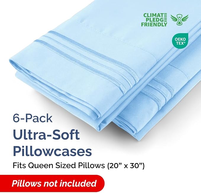 Queen Pillow Cases Set of 6 - Image 2
