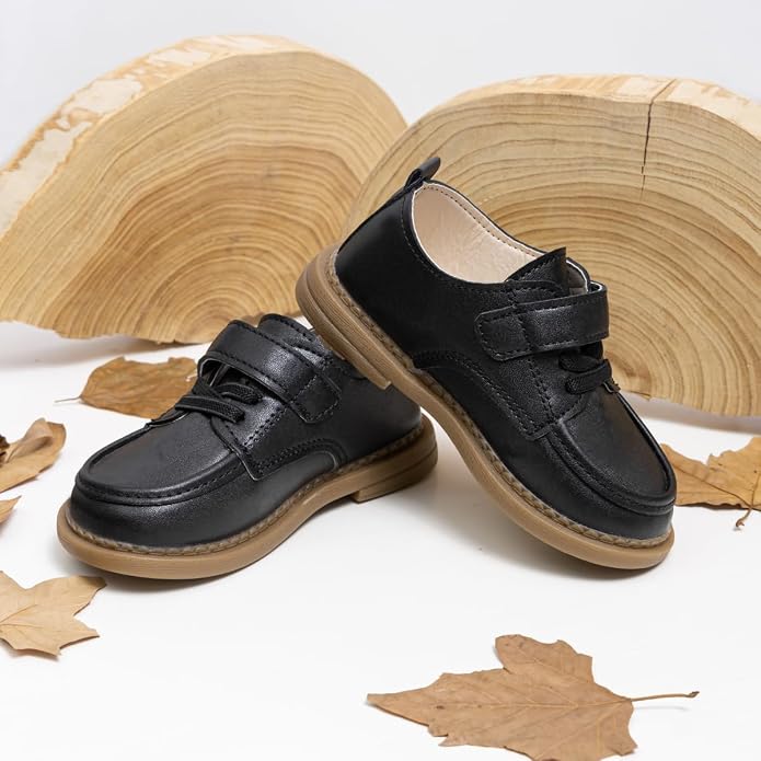 ohsofy Infant Baby Boy Oxford Shoes PU Leather Loafers Rubber and Soft Sole - Image 5