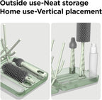 YOTIME Travel Bottle Brush Set, Auto-Open Rack & Vertical Brushs Drying Slots - Image 3