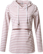 GINKANA Women's Nursing Hoodie Sweatshirt Long Sleeves Breastfeeding Maternity - Image 2