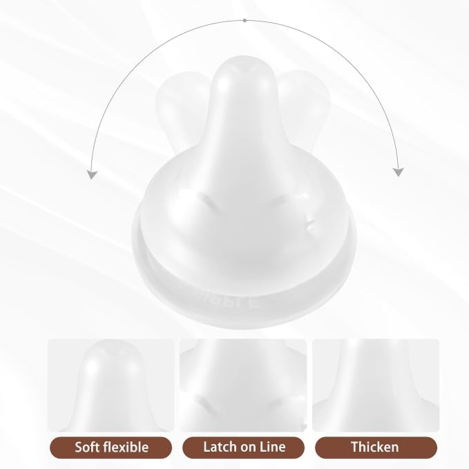 Beilastar-x Nipples for Baby Bottles – 100% Soft Baby Bottle Nipples, Natural - Image 7