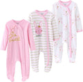 Kiddiezoom Baby Footed Cotton One-Piece Romper Jumpsuit Pajamas by Kiddiezoom