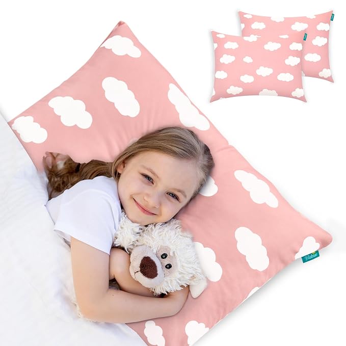 Toddler Pillow for Sleeping, Kid Pillow 14" x 19" for Small Travel Bed - Image 2