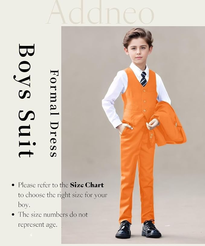 Boys' Formal Suit Set Adjustable Waist Suits - Image 2