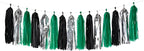 Black Green Silver Tassel Garland by Panduola