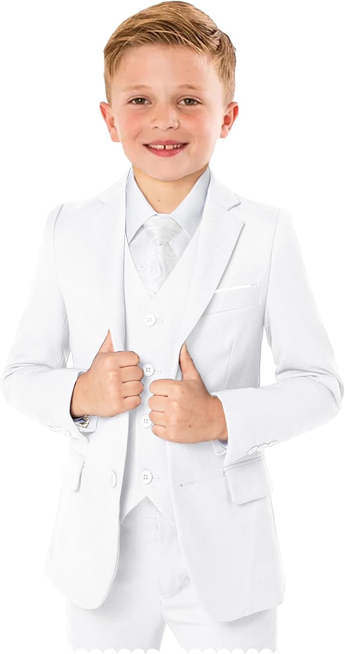 Boys’ Formal Suit 5 Piece Set, Toddler Tuxedos by KEYWANTS