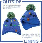 JANGANNSA Knitted Baby Hat Scarf Set Winter Warm Boys Girls Beanie Fleece - Image 3