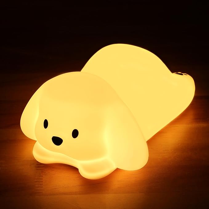 Tremdwoto Dog Night Light for Kids, Cute 7 Colorful Night Light Baby Girl by Tremdwoto