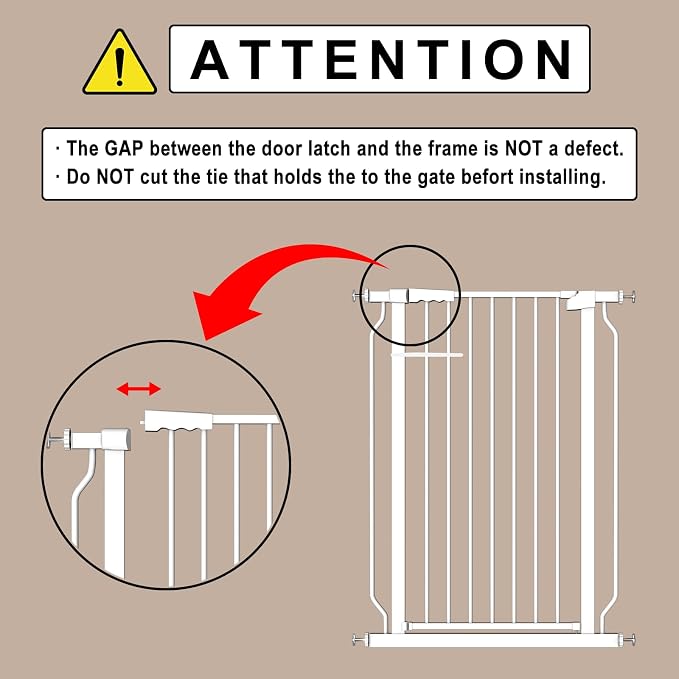Extra Tall 40.55" Gate, 29.92-33.46" Extra Tall and Wide Dog Gate, Extra Wide - Image 7