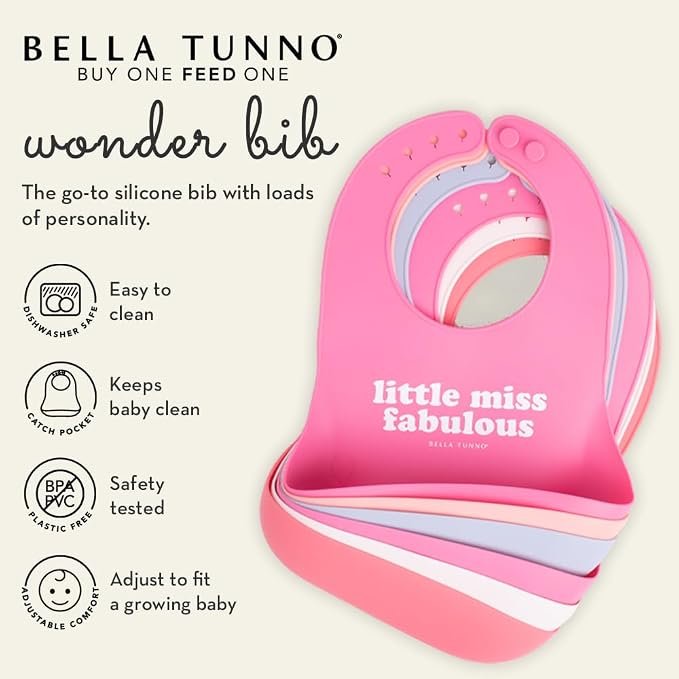 Bella Tunno Baby Bib for Eating, Waterproof Silicone Bib - Image 2