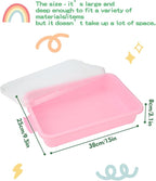 Sensory Bin Sand Tray with Lid for Toddlers 2 Pcs 15in Portable Sandbox Toy - Image 3