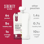 Serenity Kids 7+ Months Beef Pot Roast Bone Broth Puree Baby Food Pouches - Image 7