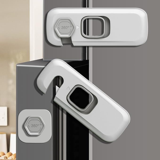 Child Proof Refrigerator Lock, 4 Sets Fridge Locks by PENMAMA