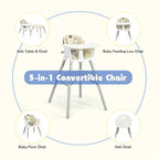 BABY JOY High Chair, 5 in 1 Convertible Highchair - Image 2