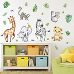 Watercolor Jungle Animal Decals - Image 5