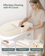COMOMY Baby Changing Pad with Wipeable & Waterproof PU Cover, Contoured Diaper - Image 2
