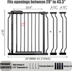 Expandable Baby & Dog Gate 38.5-43.3 Inch, Tension Mounted Indoor Safety Gate - Image 2