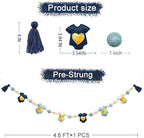 Dusty Blue Gold Baby Clothes Decoration Pre-Strung Handmade Felt Baby Clothes - Image 2