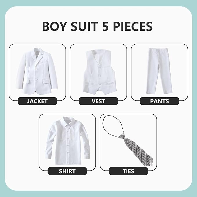 Boys' 5 Piece Formal Suit Set - Image 2