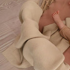 Knitted Organic Cotton Baby Blanket- Swaddle Blanket - Image 8