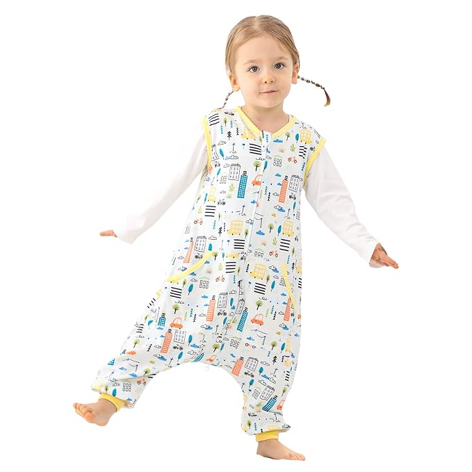 WONDAY Toddler Sleep Sack with Feet, 0.5 Tog Sleeping Sacks by WONDAY