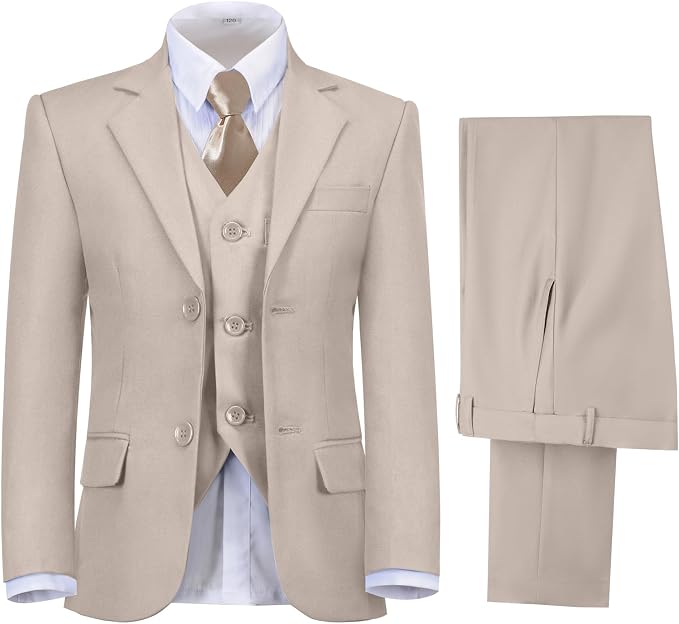 Boys' Formal Suit Set Slim Fit Kids Formal Suits Toddler Tuxedo Wedding Prom - Image 2