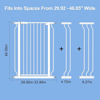 WAOWAO Extra Tall 40.55" Baby Gate 29.92-46.85" Wide Pressure Mounted Walk - Image 4