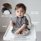 Short Sleeve Waterproof Bib for Toddlers – Feeding Apron for Mealtime, - Image 6
