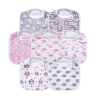 7 Pack Baby Cotton Absorbent Bibs by Gelisite