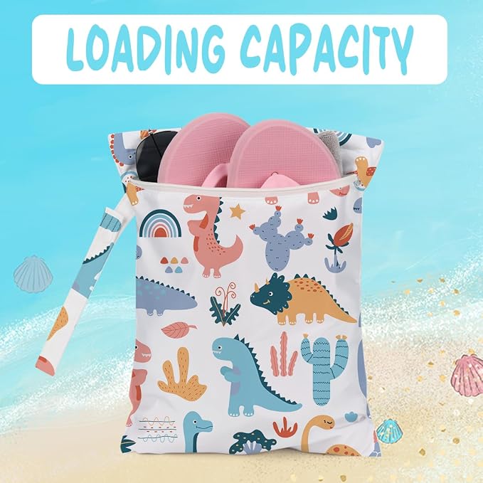 Wet Bag for Baby Swimsuit Kids Wet Dry Bag for Breast Pump Parts Diaper Bag - Image 4