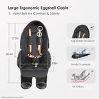 Baby Stroller Lightweight, High Landscape 360°Rotable, Adjustable Backrest - Image 4