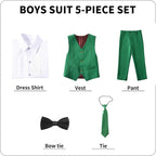Boys' Suits Formal Slim Fit Tuxedo Boys Vest and Pants Set - Image 5