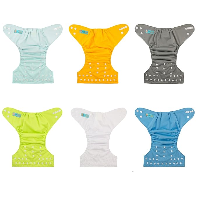 ALVABABY 6 Pack Baby Cloth Diapers - Image 2