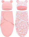 Cinaci 2 Pack Adjustable Soft Cotton Blend Newborn Baby Receiving Swaddle by Cinaci