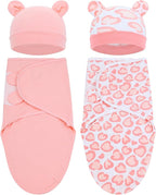 Cinaci 2 Pack Adjustable Soft Cotton Blend Newborn Baby Receiving Swaddle by Cinaci