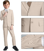 Boys Suit for Kids Teens Formal 5 Piece Tuxedo Suit Set - Image 3