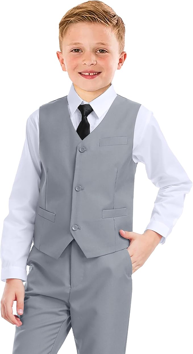 Boys’ Formal Suit 5 Piece Set, Toddler Tuxedos by KEYWANTS
