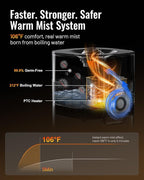 Cool and Warm Mist Humidifier Large Room, 5.3Gal/20L Humidifiers - Image 3
