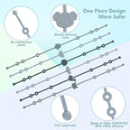 6-Pack Baby Toy Straps, Silicone High Chair & Stroller Straps, Toddler Bottle & - Image 3