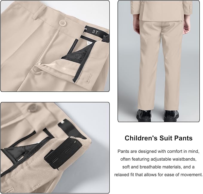 Boys Suit for Kids Teens Formal 5 Piece Tuxedo Suit Set - Image 5