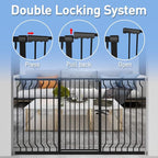 WAOWAO Extra Tall 40.55" Baby Gate 73.62-80.70" Wide Pressure Mounted Walk - Image 3