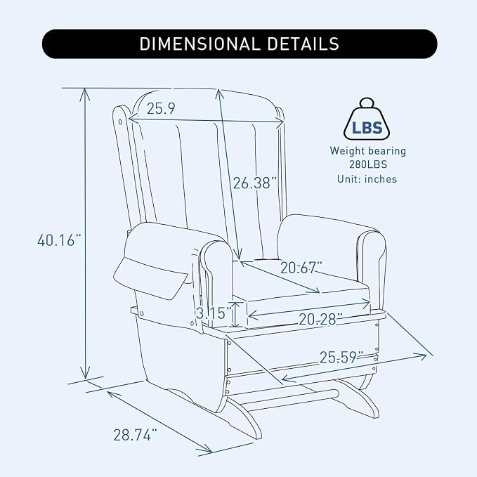 SafeRocker Standard Glider Rocker - Image 2