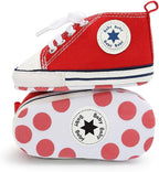 Meckior Baby Girls Boys Canvas Sneakers Soft Sole High-Top Ankle Infant First by Meckior