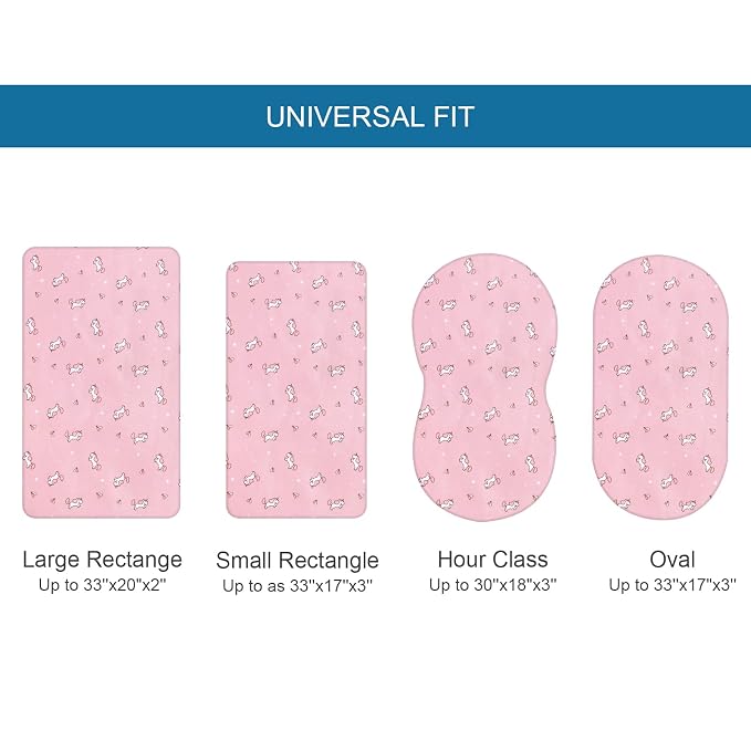 Bassinet Sheets 2 Pack, Stretchy Bassinet Sheet, Bassinet Sheets - Image 7