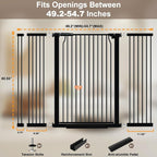 40.55" Extra Tall Baby Gate, 49.2-54.7 in Wide, No Drilling, Pressure Mounted - Image 2