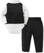 SANMIO Baby Boy Clothes Suits Infant Gentleman Outfit Collared Dress - Image 7
