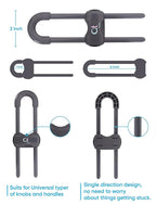 Baby Proofing Cabinet Locks | Adjustable U Shaped Baby Safety Latches - Image 4