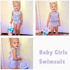 Aalizzwell Toddler Baby Girl Bathing Suit Two Piece Swimsuit Bikini Beach Wear - Image 2